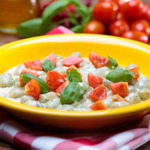 Gnocchi piletina<br> gorgonzola 	